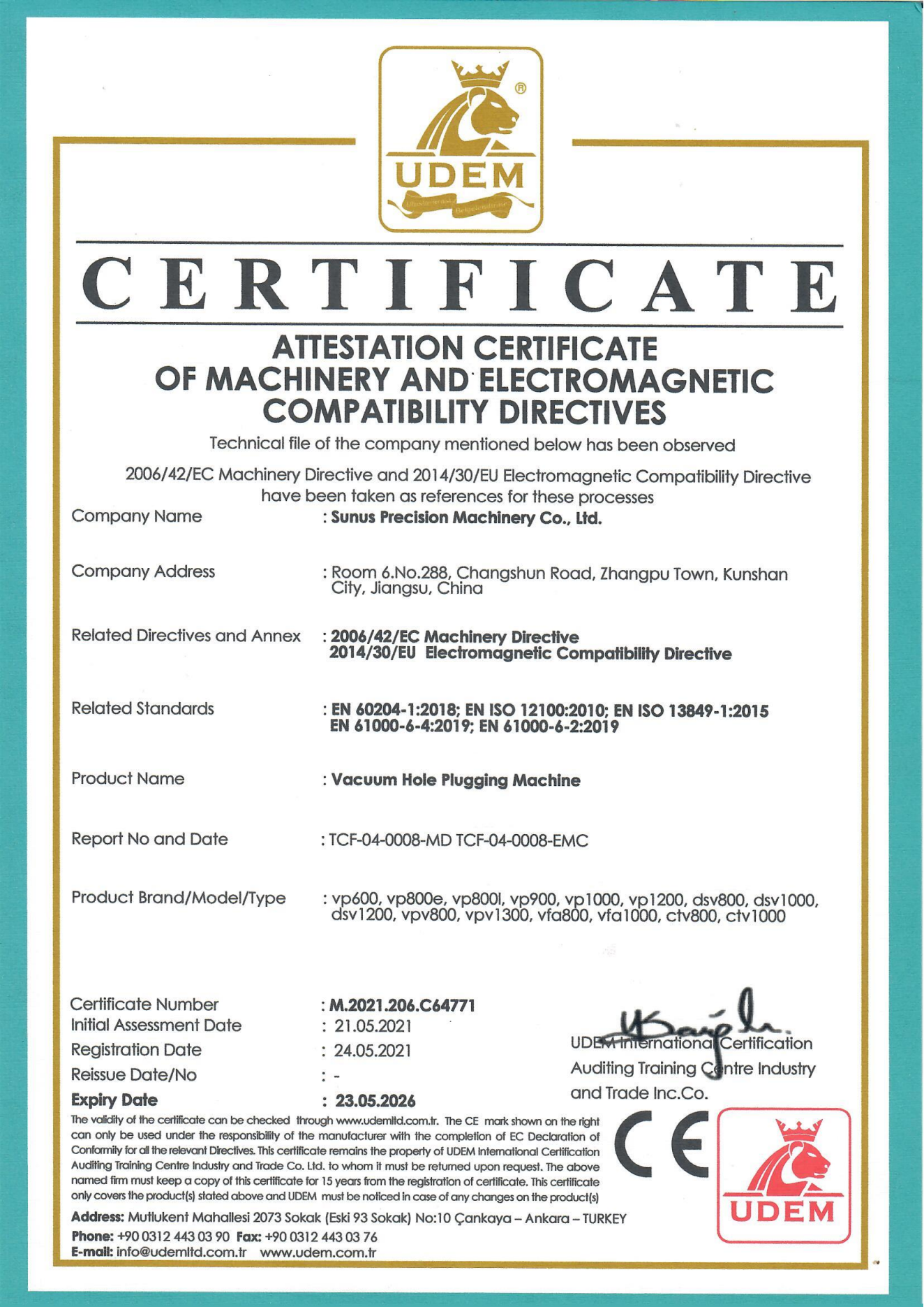 Eu CE certification